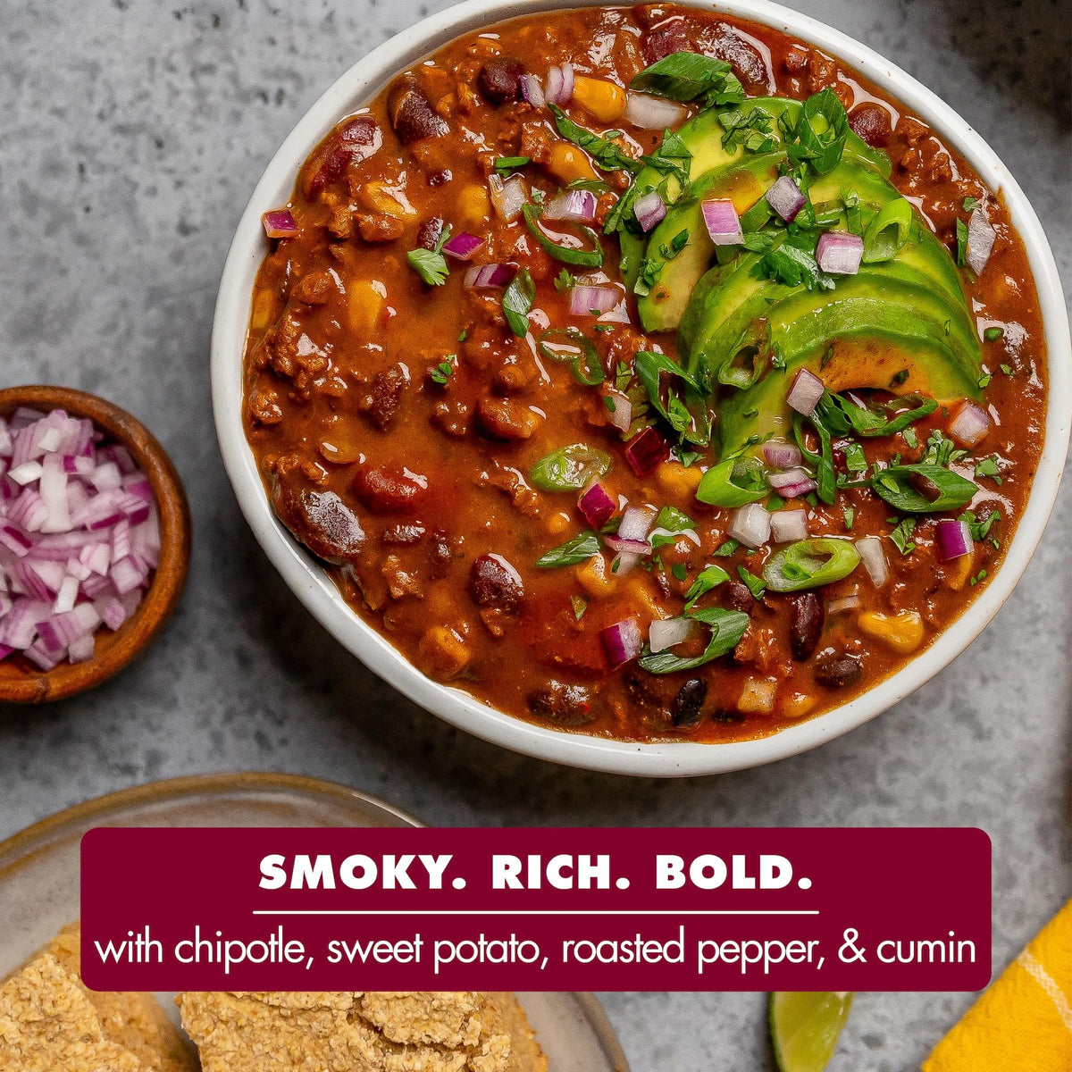 PLANTSTRONG Organic Chunky Chipotle Chili, Case of 6, 14.5 oz