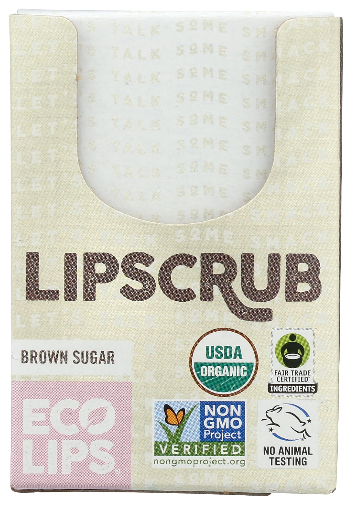 Eco Lips Organic Brown Sugar Lip Scrub, Case of 6, 0.5 oz