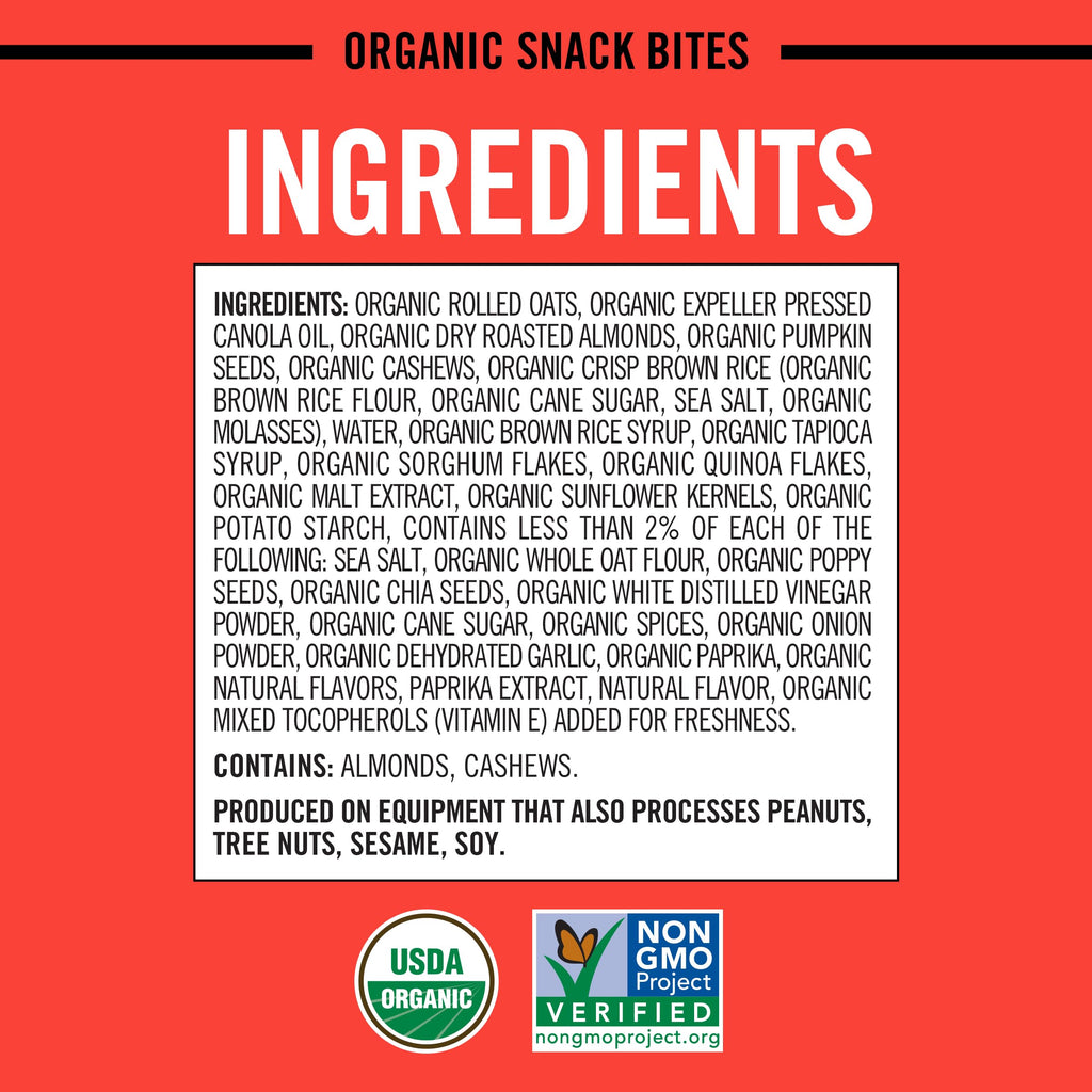 Dave's Killer Bread Organic Bold Buffalo Snack Bites, Case of 6, 7.2 oz