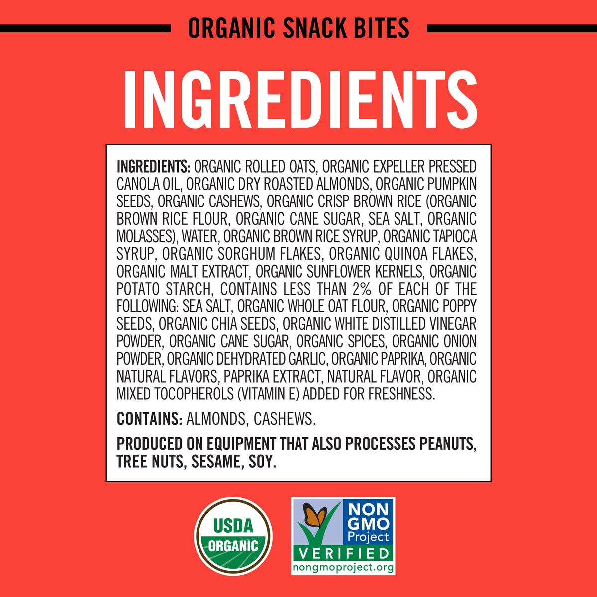 Dave's Killer Bread Organic Bold Buffalo Snack Bites, Case of 6, 7.2 oz