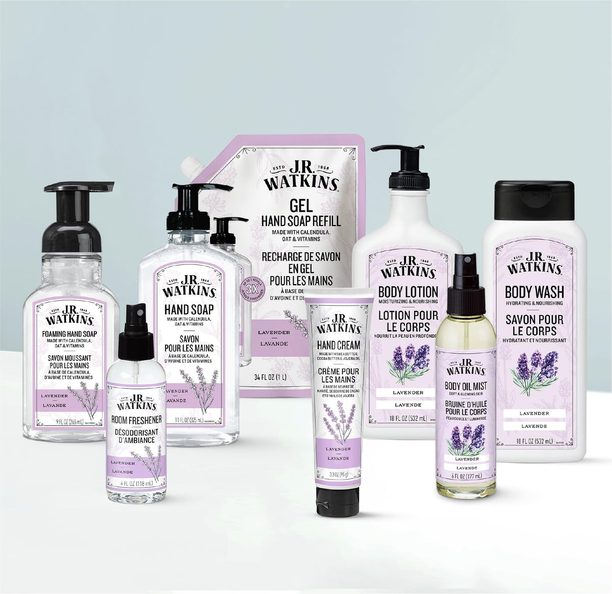 J.R. Watkins Lavender Gel Hand Soap Refill, Case of 2, 34 fl oz Each