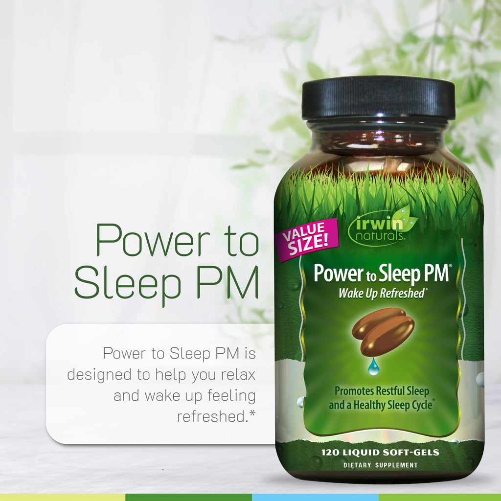 Irwin Naturals Power to Sleep PM Value Size, 120 Softgels