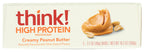 think! High Protein Creamy Peanut Butter Bars, Case of 6, 10.5 Ounce Boxes