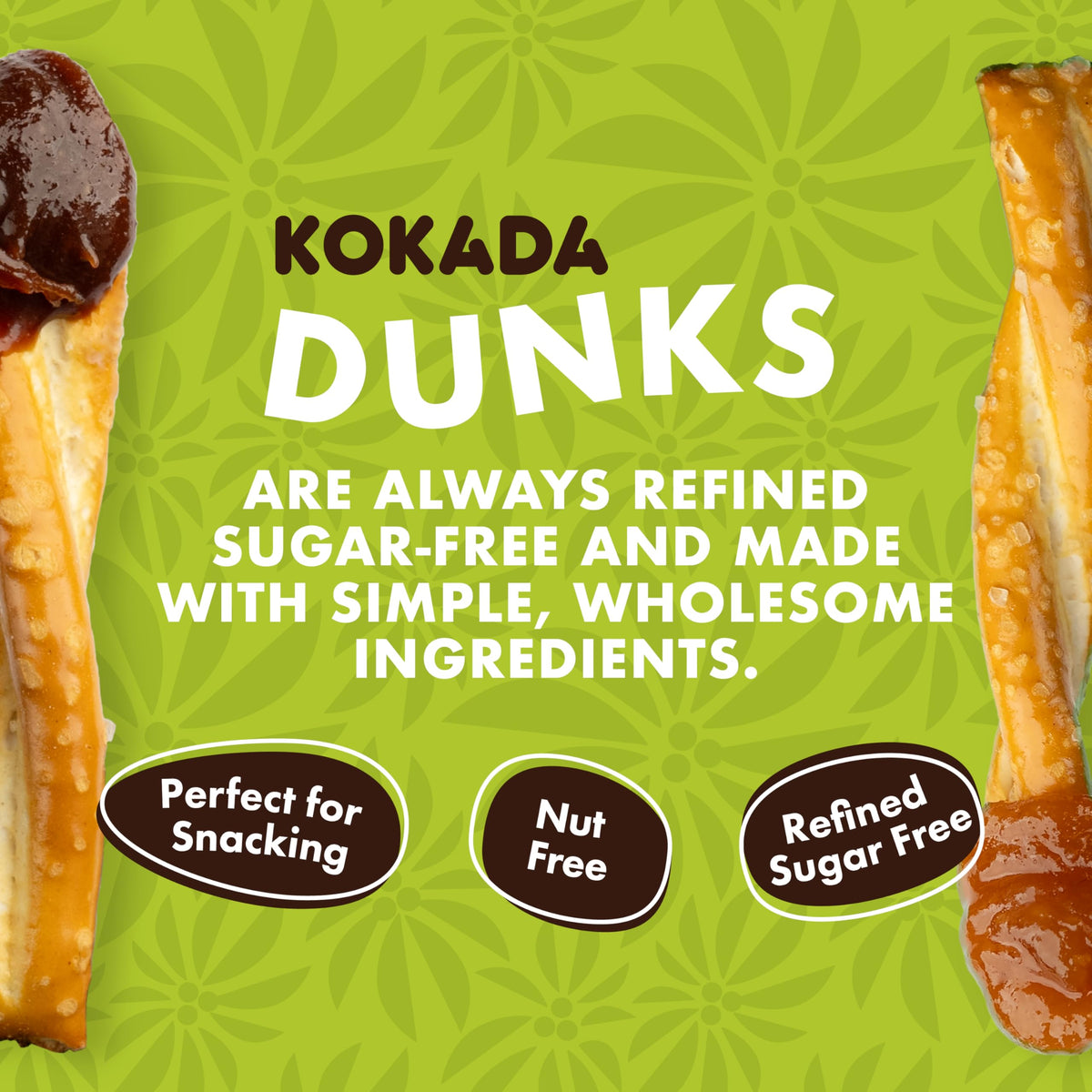 Kokada Original Pretzel Dunks, Case of 8, 9.6 oz Each