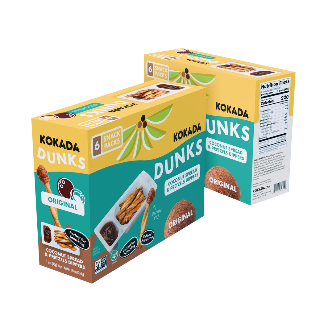 Kokada Original Pretzel Dunks, Case of 8, 9.6 oz Each