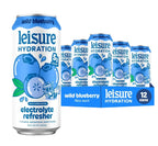 Leisure Project Blueberry Electrolyte Water, Case of 12, 16 Fluid Ounce Bottles