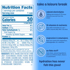 Leisure Project Blueberry Electrolyte Water, Case of 12, 16 Fluid Ounce Bottles