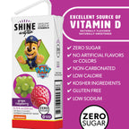 ShineWater Grape Raspberry Kids Drink Boxes, Case of 4, 8 Pack, 6.75 fl oz Each