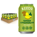 Reed's Functional Ginger Limegrass Soda, Case of 12, 12 fl oz