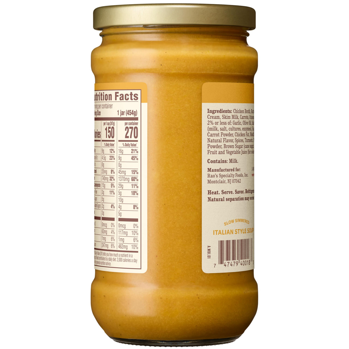Rao's Homemade Butternut Squash Soup, Case of 6, 16 Oz