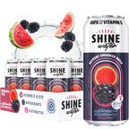 ShineWater Watermelon Blackberry Flavored Water, Case Of 12, 16 Fl Oz
