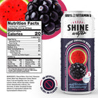 ShineWater Watermelon Blackberry Flavored Water, Case Of 12, 16 Fl Oz