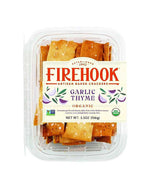 Firehook Organic Garlic Thyme Crackers, Case of 8, 5.5 oz