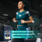 Vega Protein Powder with Creatine Monohydrate, Vanilla, 22 oz