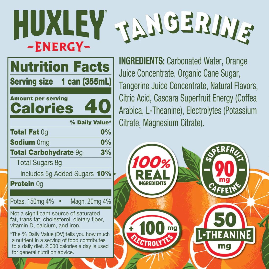Huxley Tang Teton Energy Drink, Case of 12, 12 fl oz Cans