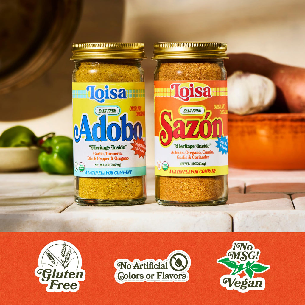 Loisa Organic Salt-Free Sazon Seasoning, Case of 6, 1.8 Ounce Jars