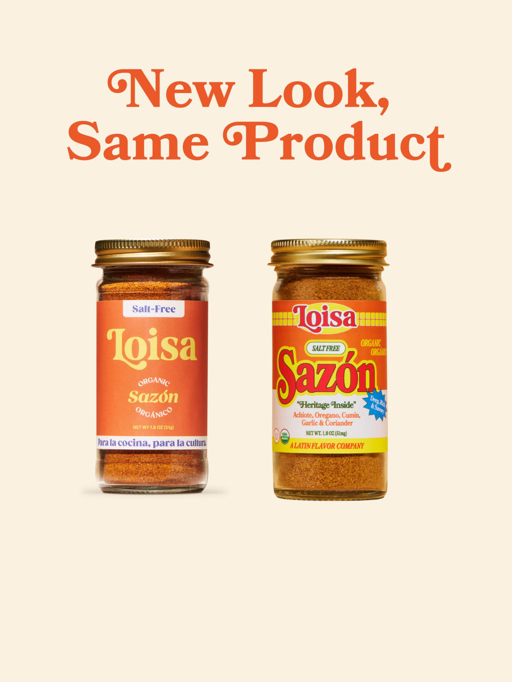 Loisa Organic Salt-Free Sazon Seasoning, Case of 6, 1.8 Ounce Jars