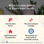 Kettle & Fire Organic Classic Chicken Bone Broth, Case of 8, 32 Ounce Cartons