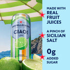 Sanpellegrino CIAO Lime Sparkling Water, Case Of 4, 6 Count, 11.15 Fl Oz