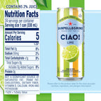 Sanpellegrino CIAO Lime Sparkling Water, Case Of 4, 6 Count, 11.15 Fl Oz