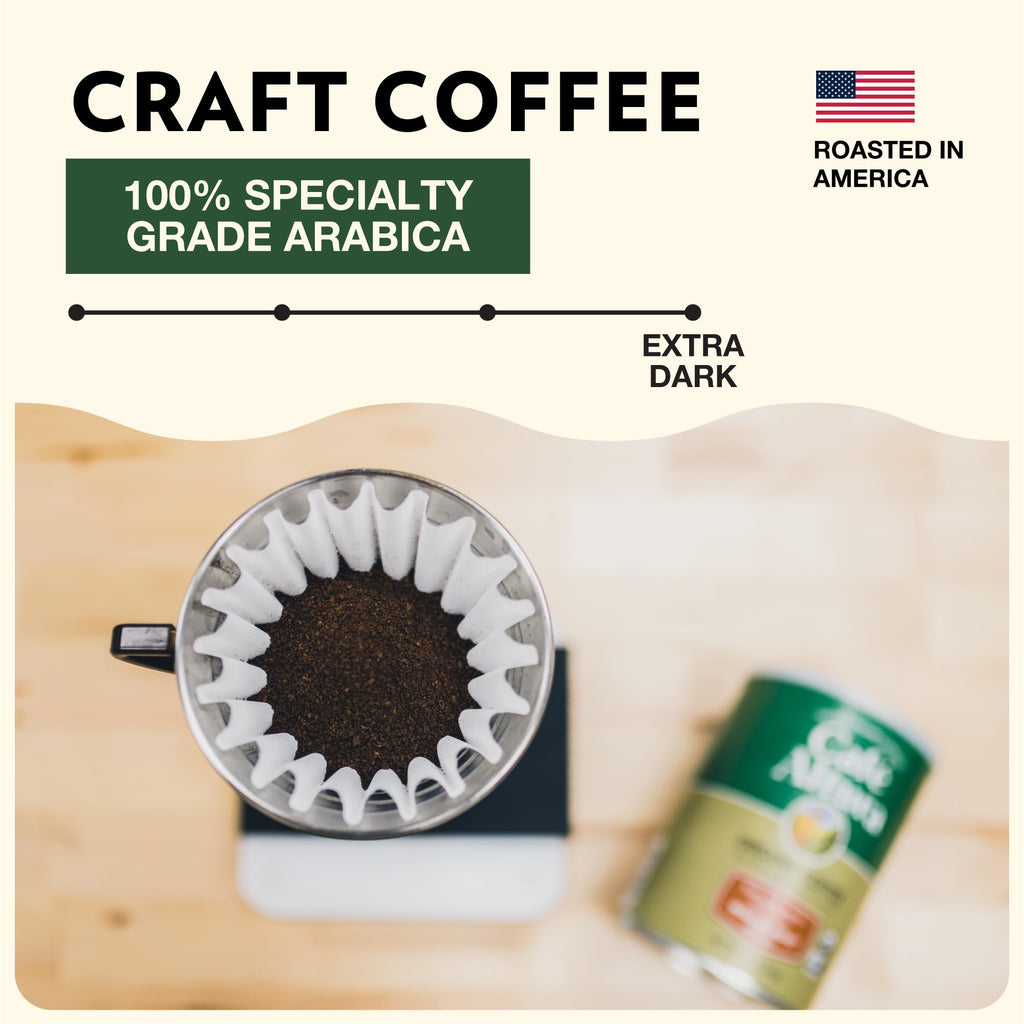 Cafe Altura Organic French Roast Ground Coffee, Case of 6, 10 Oz Cans