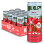 Huxley Strawberry Sequoia Energy Drink, Case of 12, 12 Fl Oz Cans