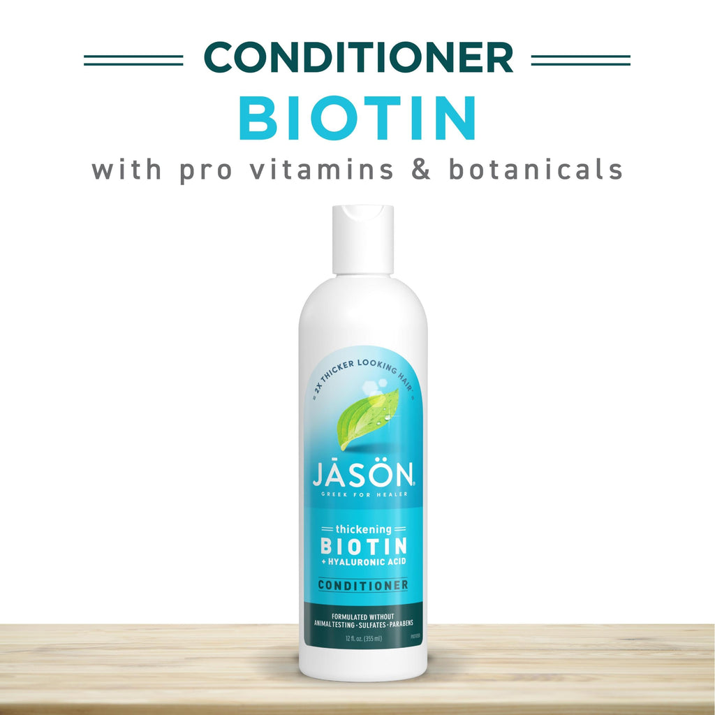 Jason Natural Products Biotin Conditioner, 12 Fluid Ounce Bottle