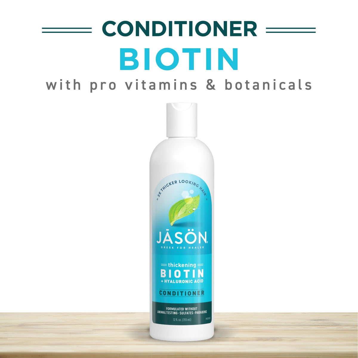 Jason Natural Products Biotin Conditioner, 12 Fluid Ounce Bottle