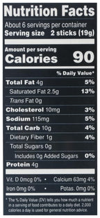 John Wm. Macy's Original Cheddar Cheese Sticks, Case of 6, 4 oz Each