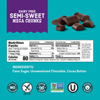 Enjoy Life Semi-Sweet Mega Chocolate Chunks, Case of 12, 9 Ounce Bags