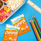 YumEarth Organic Chewys Fruit Flavored Candy Chews, Case of 6, 7.5 Ounce Bags