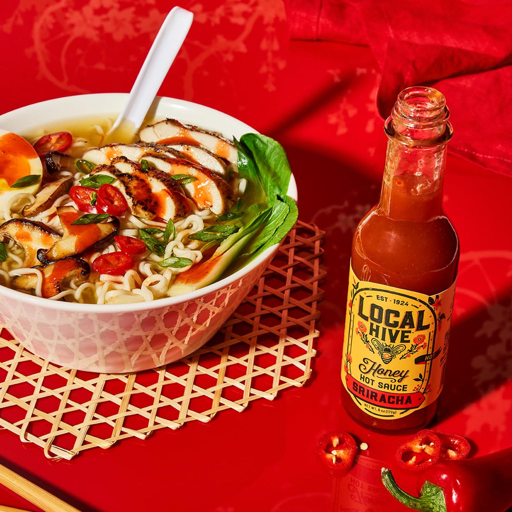 Local Hive Sriracha Hot Sauce Honey, Case of 6, 6 Fluid Ounce Bottles