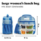 Fit & Fresh Pistachio Plaid Tote with 2 Containers, 1 Count