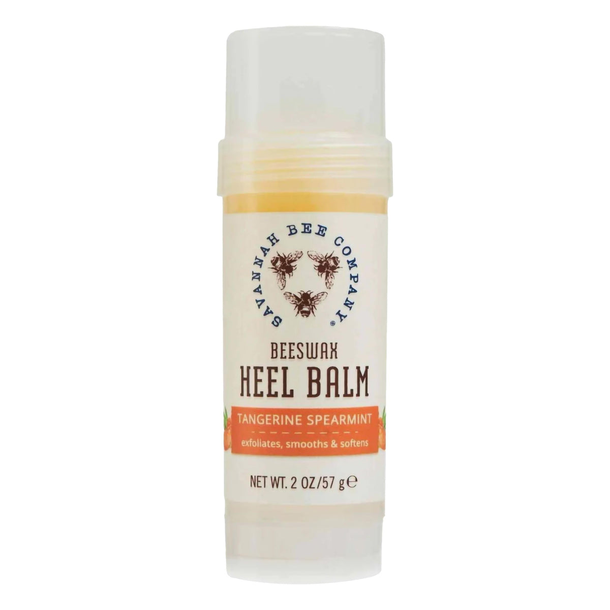 Savannah Bee Company Tangerine Spearmint Beeswax Heel Balm, Case of 6, 2 Ounce Tins