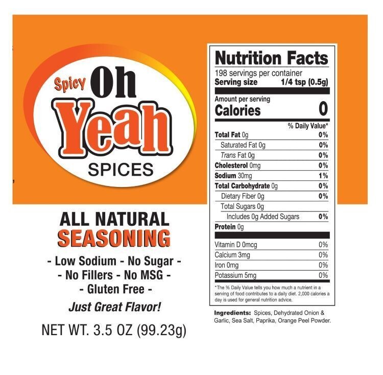 Spicy Oh Yeah Plus | Pack of 3 | 3.5 oz | Oh Yeah Spices