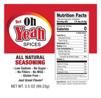 Hot All Natural Spice | Pack of 2 | 3.5 oz | Gluten Free | Oh Yeah Spices