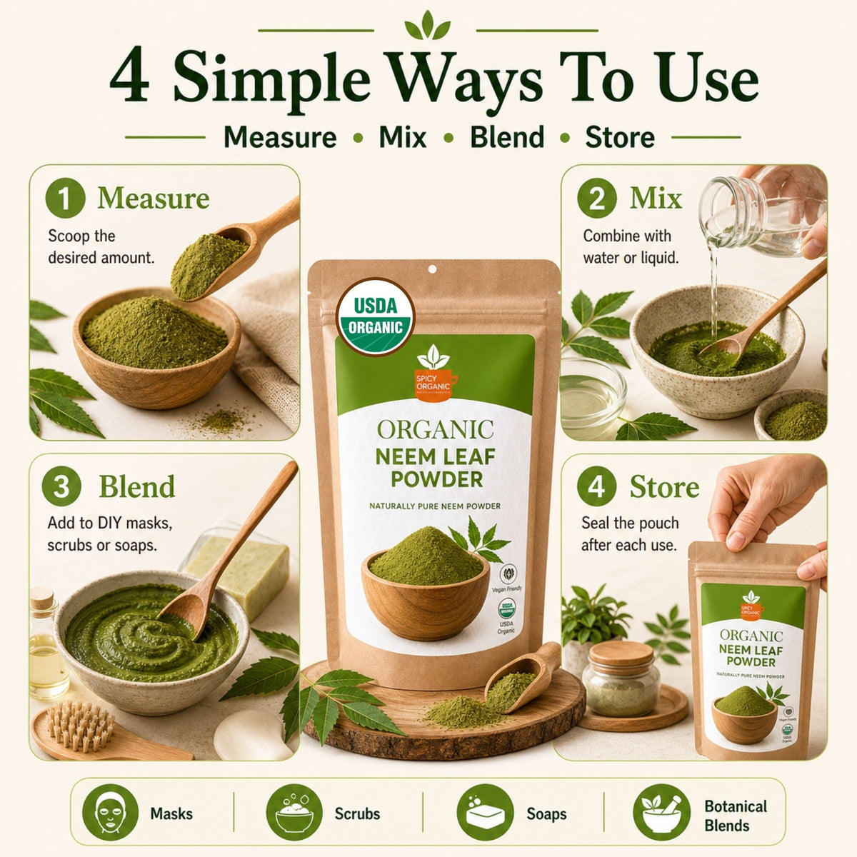 Organic Neem Powder – For Herbal Tea & DIY Skincare