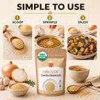 Organic Onion Granules – For Marinades, Rubs & Slow Cooking