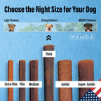 ValueBull USA Beef Collagen Sticks for Dogs, 12 Inch Thick Chews, 10 Count