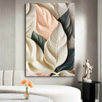 Elegant Pastel Leaf Wall Art