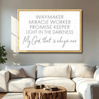 My God Way Maker Miracle Worker Faith Sign II