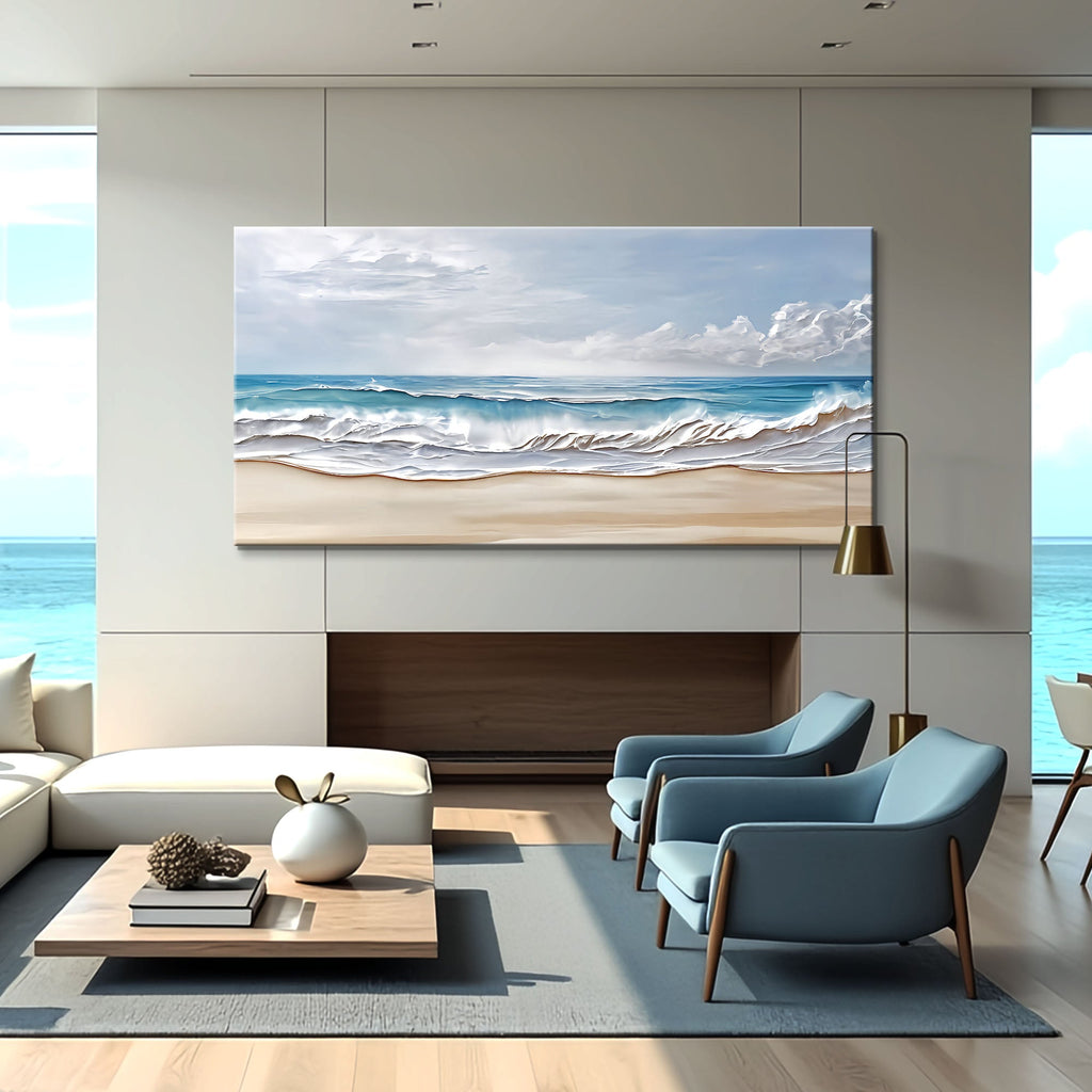 Serene Ocean Wave Coastal Wall Art VII