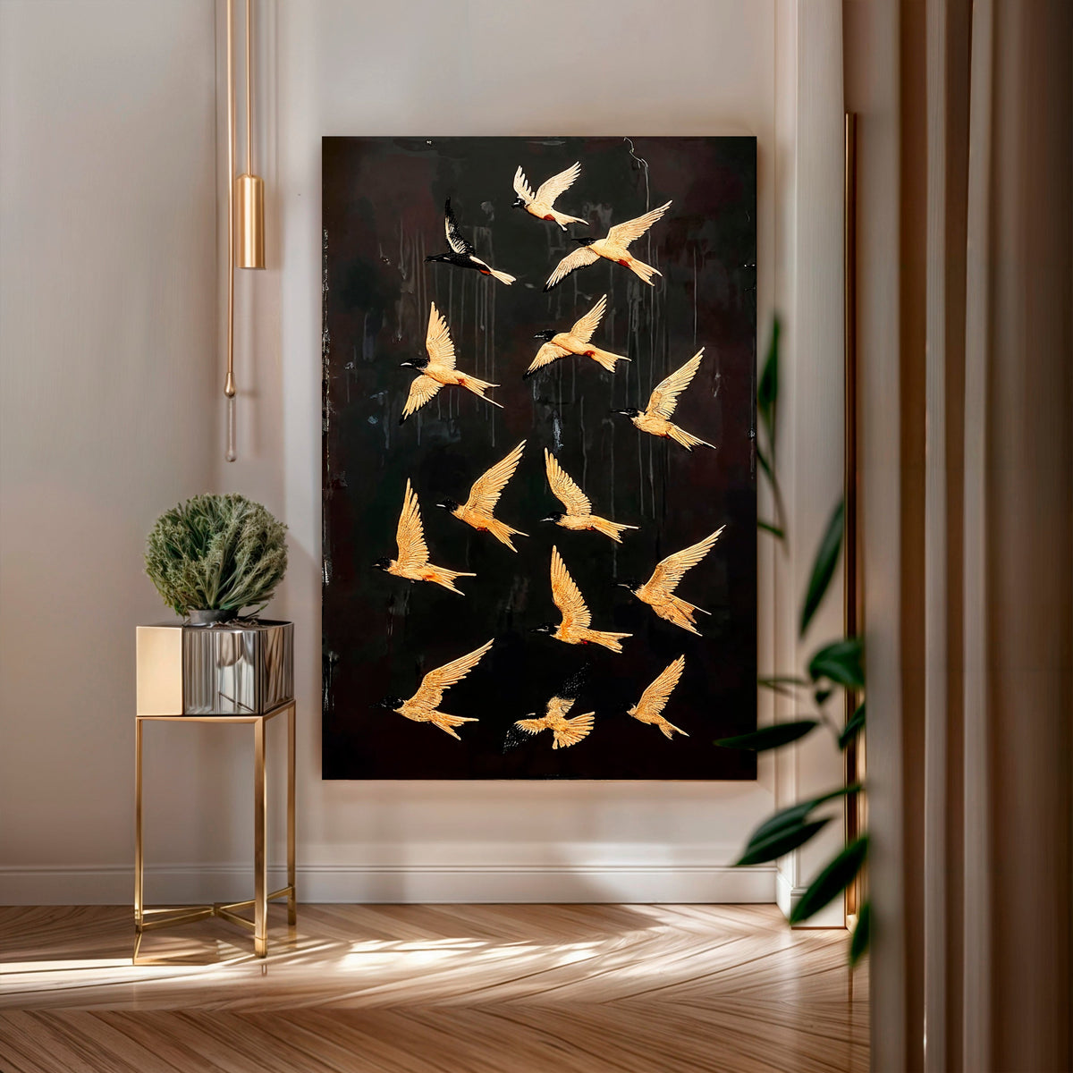 Abstract Flying Swallow Wall Art
