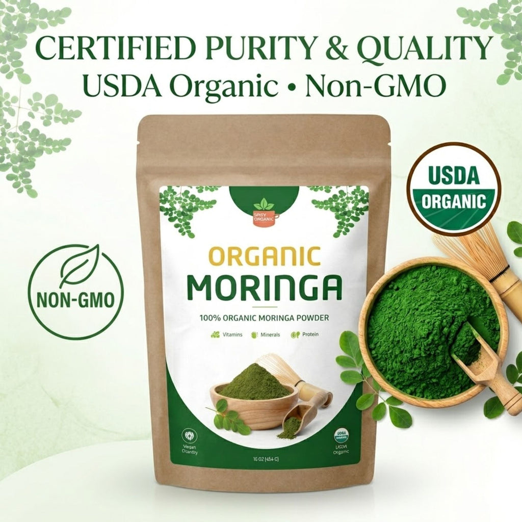 Organic Moringa Powder – For Smoothies & Golden Milk