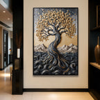 Golden Tree of Life Minimalist Wall Art