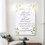Blessed Is She Who Has Believed - Luke 1:45 Faith Wall Art II