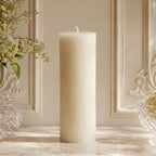 3x10 Inch White Beeswax Pillar Candle