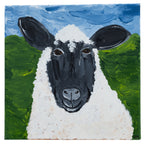 Jessica The Sheep Canvas Painting | 12" x 12" | The Painted Attic