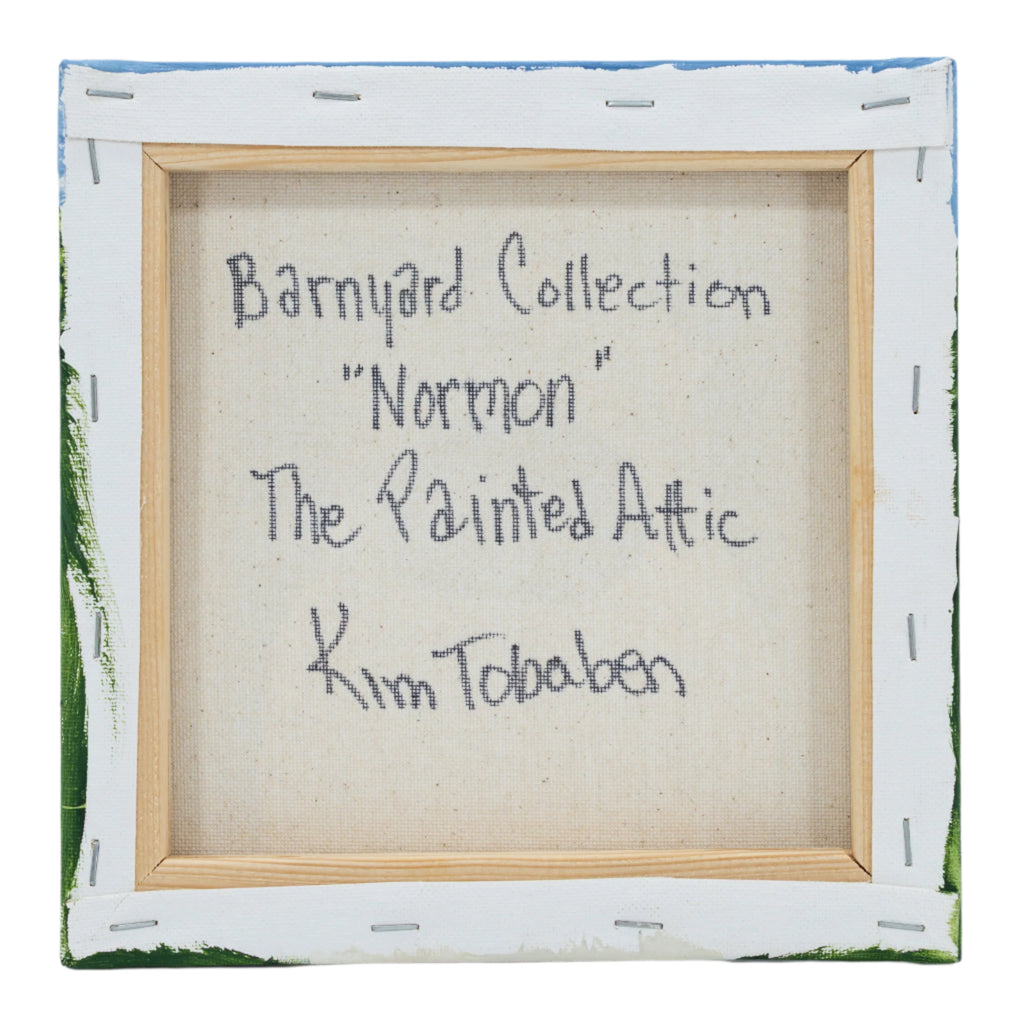 Normon The Sheep Canvas Painting | 8" x 8" | The Pained Attic
