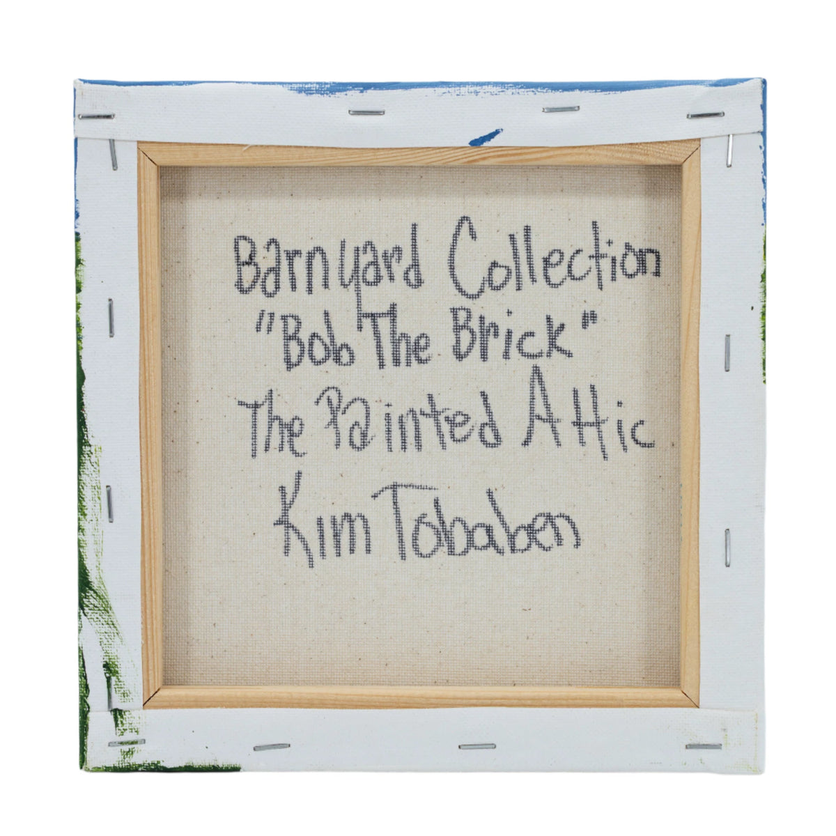 Bob the Brick Sheep Canvas Painting | 8" x 8" | The Painted Attic